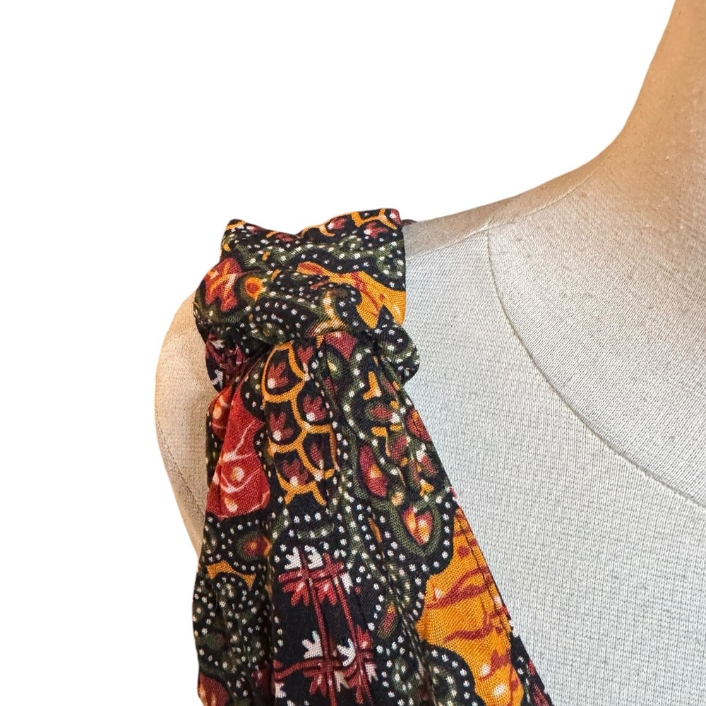Deadstock 1990s My Michelle 100% Rayon, Made in USA, V-Neck Psychedelic Geometri - Picture 3 of 11